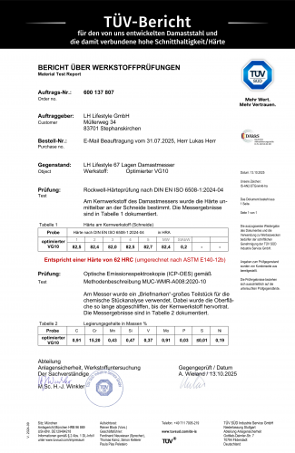 Damastmesser Zeuß Set 3 (Chefmesser XL + Santokumesser L + Obstmesser S)